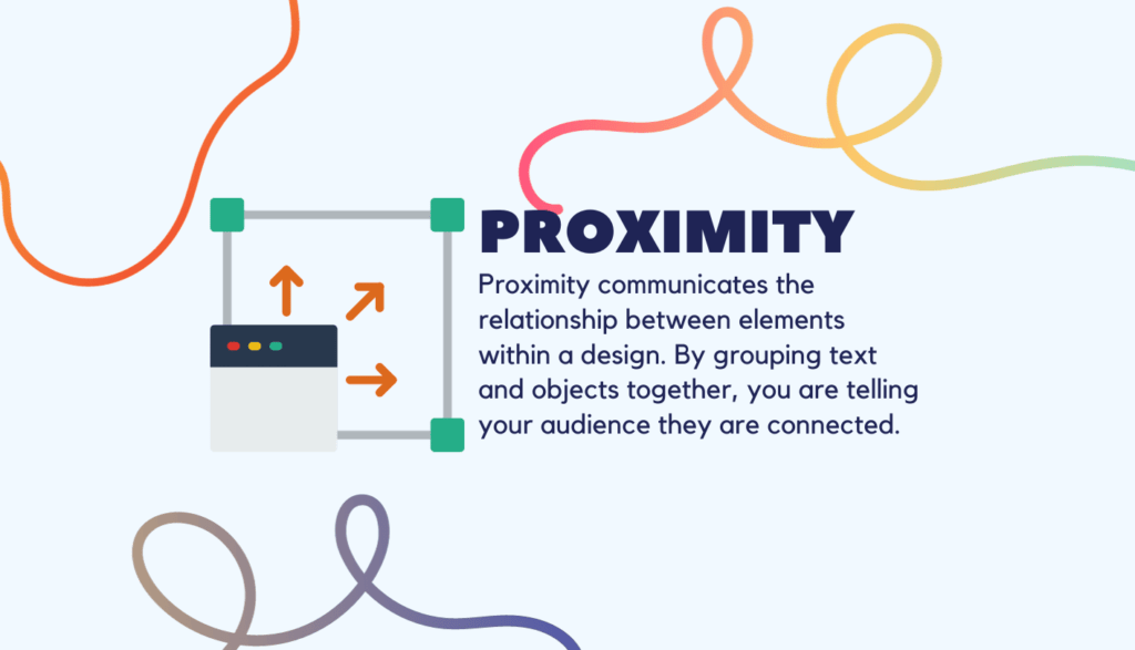 Definition of Proximity Design - Communicates the relationship between elements within a design.