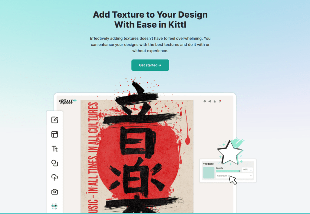 Kittl Adds Textures to your designs with ease
