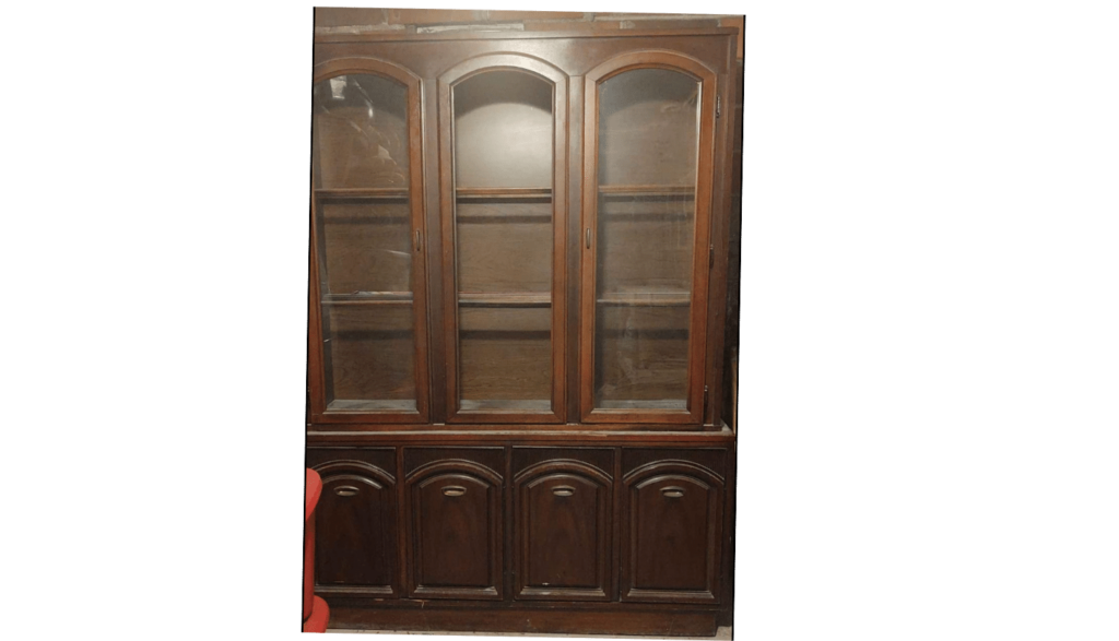 Old antique Hutch found in a dark basement asking for a new life.
