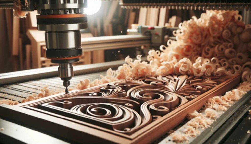 CNC Router carving an intricate design